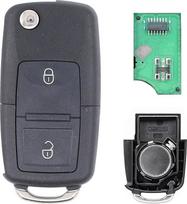 Rakto nuotolinio valdymo pultas 2 mygtukai Siųstuvo blokas 433 MHz siųstuvas ID48 lustas su elektroninės kortelės atsakiklio korpusu Frezavimo baterija Transporter T5 Tou-Ran Up Exeo Ibiza 6J Leon Toledo Altea