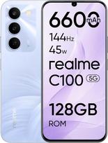 realme C100 5G išmanusis telefonas 128GB ROM Titano baterija 6600mAh ir greitasis įkrovimas 45W Mobilusis telefonas 144Hz itin ryškus "Android" 16 Atsparus smūgiams Karinis atvirkštinis įkrovimas 6,5W IP64