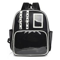 Y2K Ita Bag PU Display Knapsack Fashion Transparent Rucksack  Casual Use