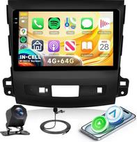 Rimoody 4+64G Wireless Carplay Android automobilinis radijas Mitsubishi Outlander 2/Peugeot 4007/Citroen C-Crosser 9 colių automobilinis radijas su Android automobiline navigacija GPS Mirror Link Bluetooth FM/RDS/EQ atbulinės eigos kamera