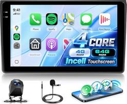 Rimoody 4G+64G Android Autoradio für Audi A4 S4 RS4 B6 B7 8E 2000-2009 Wireless Carplay Android Auto, 9 Zoll Incell Touchscreen Radio Con GPS Navi WiFi Bluetooth FM/RDS/EQ/USB/SWC Rückfahrkamera