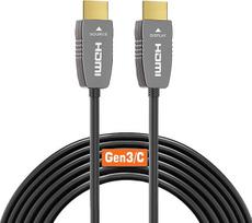RUIPRO 8K CL2 HDMI optinis kabelis 10 m, sertifikuotas HDMI 2.1 itin didelės spartos 48Gbit/s, 8K @ 60Hz, 4K @ 120Hz, dinaminis HDR, eARC, Dolby, HDCP 2.2/2.3, suderinamas su PS5, "Xbox", televizoriumi, projektoriumi, AVR