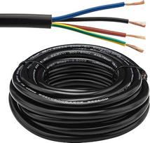 RVV vielos 4x0.75mm² 18 Gauge 4 Core Extension Lead varinis laidas 5M 18AWG prailginimo laidas PVC kabelis namams / biurui / pramonei