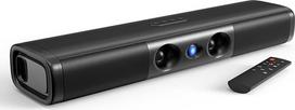 Saiyin Soundbar mit verstärktem Bass - Doppelte größere Tieftöner & doppelte Bass-Ports, Soundbar für Smart-TV mit 90W Spitzenleistung, 17,1Zoll-Soundbar mit Bluetooth 5.3/TV-ARC/Optical/AUX-Eingang
