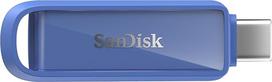 SANDISK telefono diskas su C tipo USB 512GB (išmaniesiems telefonams, planšetiniams kompiuteriams ir kompiuteriams skirtas "Flash" diskas, 150MB/s skaitymo sparta, raktų pakabukas kelionėms, 1 metų "RescuePRO Deluxe" programinė įranga) - jūrinė mėlyna