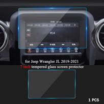 Navigation Screen Tempered Glass Screen Protector for Jeep Wrangler JL 2019-2025 7 Inch GPS Protective Film Interior Accessories