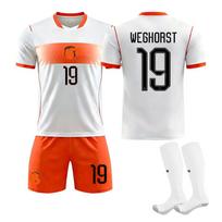 2026 FIFA World Cup Netherlands Away #19 WEGHORST Sport Training Jersey Set with Socks Teens Kids Adults Football Kits 16