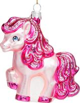 SIKORA Pink Pony Specialusis Kalėdų papuošalas Stiklo Kalėdų Senelis Kalėdų eglutės dekoracija Figūrėlė Kalėdų pakabukas Ornamentas - Premium Line - BS835