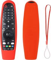 Silikoninis dėklas LG MR20GA MR19BA MR18BA MR650A MR600 nuotolinio valdymo pulto neslystantis dangtelis LG AKB75855501 Magic Remote Skin Protector - ne ryškiai raudonas