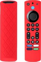 Silikoninis nuotolinio valdymo pulto dangtelis "4K Max/Toshiba/Insignia/Pioneer/Omni (QLED) serijos balso nuotolinio valdymo pultui su dirželiu (raudonas)