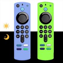 Silikoninis nuotolinio valdymo pulto dangtelis, skirtas "Smart HD Streaming" trečiosios kartos 4K nuotolinio valdymo pultui, neslidus, plaunamas, apsauginis dėklas su dirželiu, 2 pakuotės