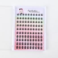 Large Capacity Autumn Maple Leaf Double Eyelid False Eyelashes with 10 Rows and 12 Clusters - Natural, Lightweight, 3D, Self-Adhesive