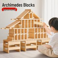 Žvaigždės Arka Mediniai Archimedo konstravimo kaladėlės