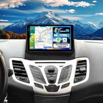 SIXWIN 4+128G Android15 automobilinis radijas su CarPlay/Android Car/Mirror Link "Ford Fiesta" 2009-2017 m. 9 colių HD jutiklinis ekranas palaiko WiFi GPS Bluetooth FM/RDS EQ + atbulinės eigos kamera