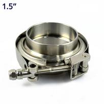 ZUCZUG 1.5-6.0   Stainless Steel 304 Quick Release V Band Clamp With Male Female Flange  Exhaust Pipe Clamp Kit 1.5inch