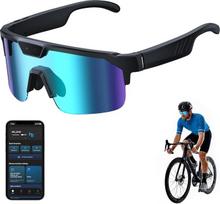 Smart Brille mit Kamera, 8MP Kamera Brille mit Videoaufnahme, Bluetooth Kamerabrille mit Speicher, Offener Lautsprecher Radbrille, Sonnenbrille mit Kamera für Radfahren, MTB, Ski, Outdoor-Aktivitäten