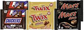 Šokoladiniai batonėliai "Minis Mix", 1362 g, 2 x "Snickers", 2 x "Twix" ir 2 x "Mars", po 227 g, 6 vnt.