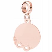 Charms Pozłacany Okrągła Blaszka Nieskończoność Koło Kółko Love Srebro 925