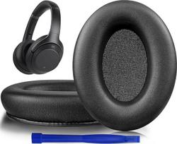 SOULWIT "Sony" WH-1000XM3 (WH1000XM3) ausinėms per ausis skirti pakaitiniai ausų įdėklai iš avinėlio odos, didelio tankio triukšmo izoliacijos putų įdėklai, ypač stori