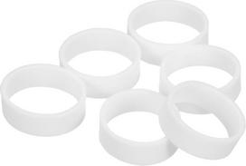 sourcing map 5 x Silikon-Gummibänder, 20 x 7 mm, Gummibänder, Kabelbinder, starke elastische Bänder, rutschfest, für Kordelverpackungen, Beutel, Weiß