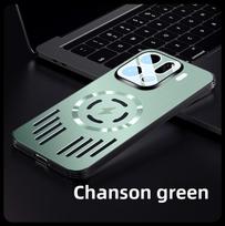 For OPPO Find X9 Pro Case Hard Metal heat dissipation magnetic Wireless charging Protect back cover For Find X9 X8 PRO X8S Shell OPPO Find X9 žalia