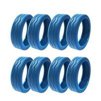 8PCS/Set Travel Luggage Caster Shoes Silicone Suitcase Wheels Protection Cover with Reduce Noise Trolley Box Casters Cover 8pcs mėlyna