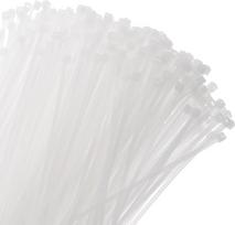 sourcing map Kabelbinder aus Nylon, selbstsichernd, klein, 4 mm, Kabelklemmen für Kabelführung und Kabelmanagement, Weiß, 800 Stück, 15 cm, 10 kg
