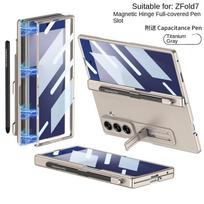 For Samsung Galaxy Z Fold 7 Case Hard Stand Pen slot Glass Flim Protective Back Cover Case For samsung Z Fold7 Phone Shell Galaxy Z Fold7