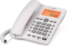 SPC Office ID 2 - fiksuotojo ryšio telefonas su apšviečiamu ekranu, 4 tiesioginėmis atmintimis ir 10 netiesioginių atminčių, 2 skambučių lygiais, skambinančiojo ID, šviesos signalu, laisvų rankų funkcija, montuojamas ant stalo arba sienos - baltas