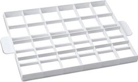 Städter 498044 Kvadratinė plastikinė tortų dalytuvė 24 dalių 6 x 7,5 cm arba 30 dalių 6 x 6 cm