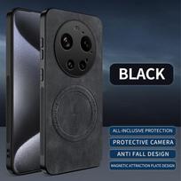 For Xiaomi Mi 17 Ultra Case Luxury PU Leather Skin Magnetic Magsafe Protective Back Cover For Xiaomi Mi 17 Pro Max Phone Shell Xiaomi 17 Ultra juoda