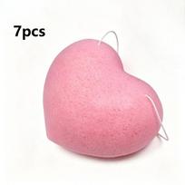 7Pcs Natural Konjac Facial Cleansing Sponge Soft Face Wash Puff Natural Fiber Exfoliator for Daily Facial Skin Cleansing