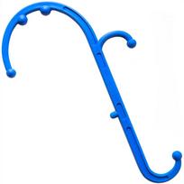 Back, Neck and Foot Neck Massager for Trigger Point Fibromyalgia Pain Relief and Self Massage Hook Cane Therapy, Back Scratcher mėlyna