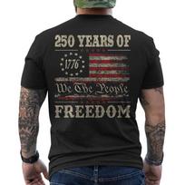 250 Years America Anniversary 1776 250th Birthday US Flag Unisex TShirt ON BACK Unisex T-Shirt L