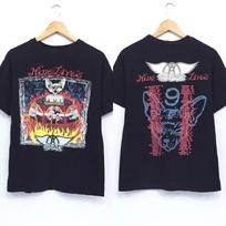 90#039s Aerosmith Band Shirt 1997 Nine Lives Tour 2 Side Black Unisex Tshirt  Unisex T-Shirt S