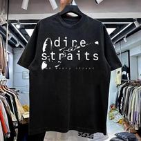 90s Dire Strait band Retro style Black Short Sleeve T shirt Unisex T-Shirt S