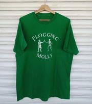 90s Flogging Molly Irish American Band Green All Size Gift For Fan Shirt AE200 Unisex T-Shirt XXXL