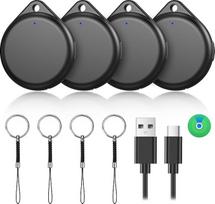 TECKNET Air Tracker Tag Key Finder, išmanioji žyma, suderinama su "Apple" programėle "Where is" (tik "iOS"), įkraunama, atspari vandeniui, "Bluetooth" raktų ieškiklis bagažui, rankinėms, raktams ir naminiams gyvūnėliams (4 vnt.)
