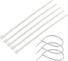 TERF 20 Pack Cable Ties 530mm x 7.6mm Premium Nylon Secure Self Locking Mechanism Plastikiniai kaklaraiščiai namams, biurui, sodui, garažui, dirbtuvėms, dirbtuvėms, "pasidaryk pats", baltos spalvos