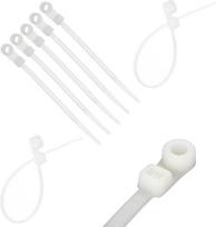 TERF® Kabelbinder mit Schraubbefestigung, 110 mm x 2,5 mm, Premium-Nylon, sichererer selbstschließender Mechanismus, Kunststoffbinder für Zuhause, Büro, Garten, Garage, Werkstatt, Lager, Heimwerker