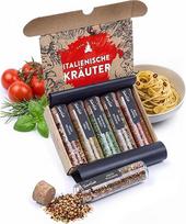 TIMBER TASTE® 5 itališkų prieskonių dovanų rinkinys, vaistažolių rinkinys suaugusiems vyrams, makaronų ir picų dovanų rinkinys maisto gaminimui, gimtadieniams