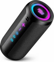 TIMU "Bluetooth" garsiakalbis su apšvietimu, "Bluetooth 5.4" muzikos dėžutė, 25 W dvigubas garsiakalbis, dvigubi žemų dažnių garsiakalbiai, 20 valandų veikianti baterija, atsparus vandeniui IPX7, TWS poravimas, AUX, TF kortelė, tinkamas naudoti lauke, vak