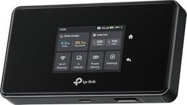 TP-Link M8550 5G LTE mobilusis Wi-Fi maršrutizatorius - iki 3,4Gb/s, trijų juostų "Wi-Fi 6E", Nano SIM kortelės lizdas, Gigabit WAN/LAN, 4680 mAh baterija, jutiklinis ekranas, apsauga nuo laidų, iki 32 įrenginių