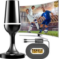 TV antena vidaus patalpoms, leistungsstark, TNT HD, 2025, TV antena vidaus patalpoms, Empfang mit großer Reichweite von 360°, mit Magnetfuß und Verstärker