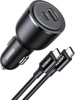 UGREEN Cigaretės žiebtuvėlio USB C 63 W 45 W + 18 W USB C automobilinis įkroviklis USB C 12 V PPS Suderinamas su "iPhone 15", "15 Plus", "15 Pro", "15 Pro Max", "MacBook Air", "S24 Ultra", "S24+", "S23", "S23", "S23", GPS navigacija ir kt.