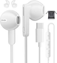 USB C ausinės "Galaxy S25 S24 Ultra A56 A55 A16 iPhone 17 Ausinės su kabeliu USB C ausinės "HiFi" ausinės USBC prievadas iPhone 15 16 Pro Galaxy S23 S24 FE A35 Google Pixel 9 8 Pro iPad 10