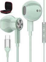 USB C ausinės "Samsung Galaxy A16 A56 A36 A55 A35 S26 Ultra", magnetinės ausinės su kabeliu, USB C jungties ausinės su mikrofonu, skirtos "iPhone" 16e 16 15 Pro POCO X7 Pro Pixel 9a 8a