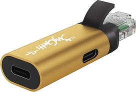 USB C ir Ethernet adapteris su 100 W PD sąsaja, C tipo moteriškos lyties ir RJ45 vyriškos lyties, 1Gbps, įkrovimas ir naršymas 2 viename, nešiojamasis keitiklis, integruotas išmanusis lustas, suderinamas su kompiuteriu, nešiojamuoju kompiuteriu