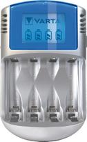 VARTA įkraunamų AA/AAA baterijų įkroviklis, LCD įkroviklis, su USB kabeliu ir 12 V adapteriu, be įrangos