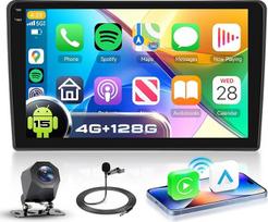 VECHTEL 4G + 128G automobilinis radijas "Android 15", skirtas "VW Touareg 2003-2010", 9 colių "Incell HD" 1280 x 720P jutiklinis ekranas su belaidžiu "Carplay" "Android" automobiliu, automobilinis radijas su GPS "Wi-Fi" USB "Bluetooth" FM RDS radijas